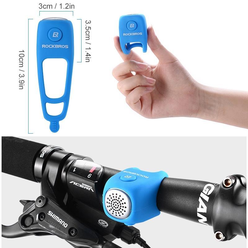 "Silikon ringklocka för cykel på styre, vattentät, lättanvänd, elastisk, modern design, finns i flera färger."