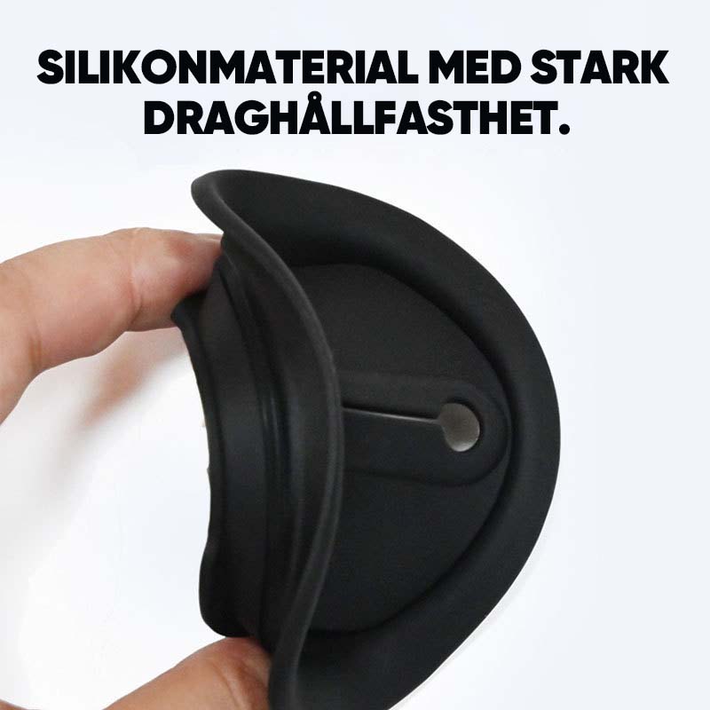 "Silikon skyddshölje för bil dörrlås i svart, minskar slitage och skyddar mot repor och rost, enkel installation."