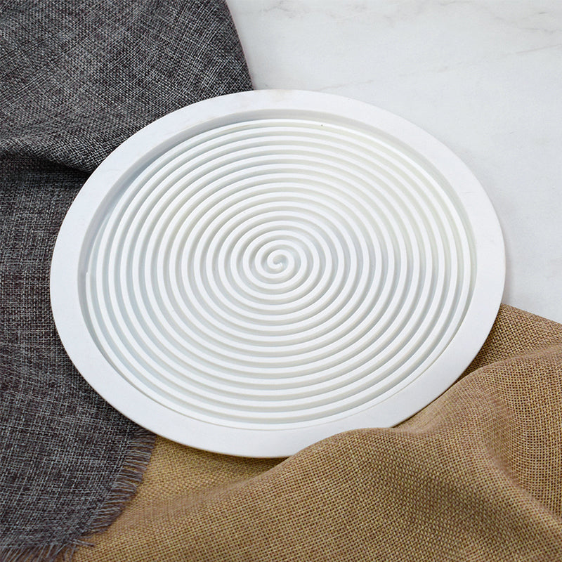 "Silikon Tourbillon Tårtform med utsmyckad design för bakverk, 20 cm form och 6 små formar för kreativa desserter"
