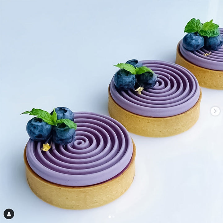 "Silikon Tourbillon Tårtform med utsmyckad design för bakverk, 20 cm form och 6 små formar för kreativa desserter"