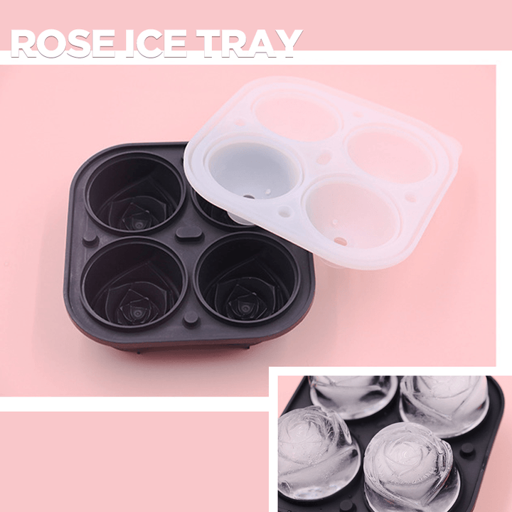 "Silikonform för rosformade isbollar i mångfärgad silikon, elegant och hållbar för kök och dryckesupplevelser."