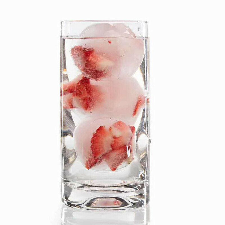 Silikonform för stora runda isbitar, flexibel och lätt att använda, perfekt för cocktails och whisky, långsamt smältande.