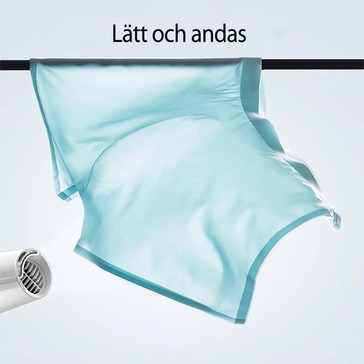 "Silkeslena och andningsbara sommarmaterial herrkalsonger, halvgenomskinliga, lätt och bekväm passform."