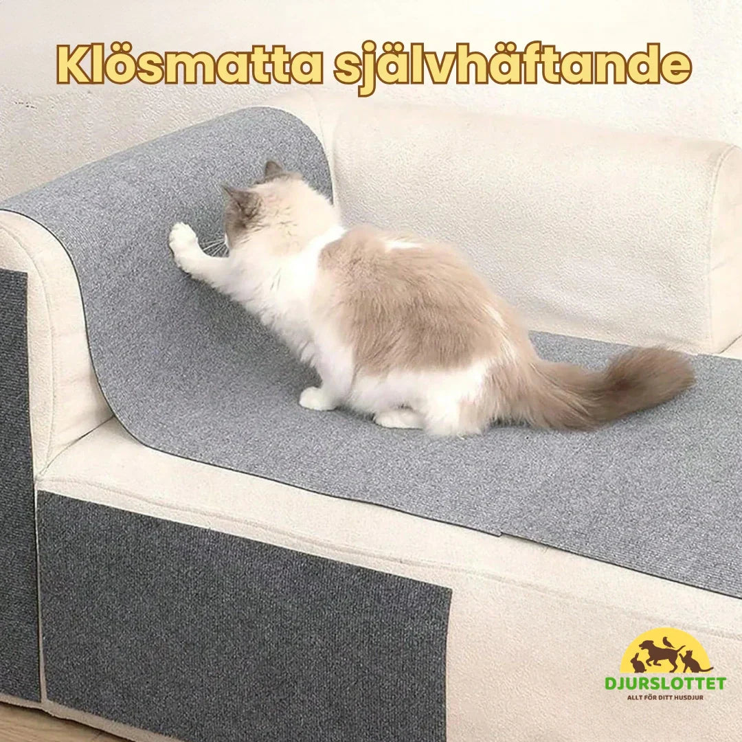 Effektivt möbelskydd mot kattklös. Denna klösmatta skyddar soffan från repor och ger katten en godkänd klösmöbel.