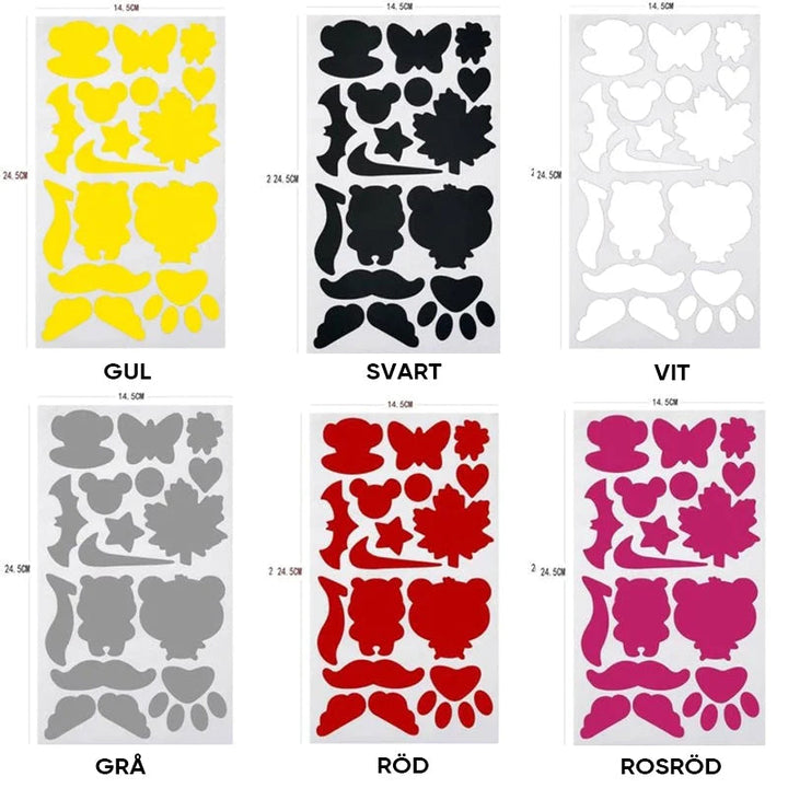 "Självhäftande reparationslappar för vinterjackor i olika färger, perfekt för att snabbt och enkelt reparera jackor."