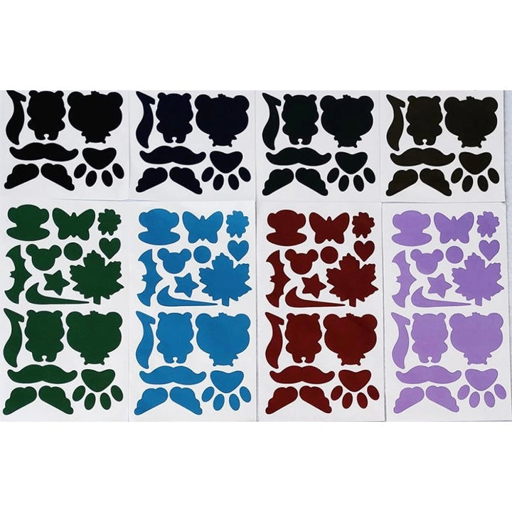 "Självhäftande reparationslappar för vinterjackor i olika färger, perfekt för att snabbt och enkelt reparera jackor."