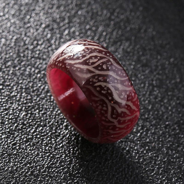 "Självlysande färgglad ring i harts med unik design, lyser i mörkret, perfekt accessoar för kvinnor vid fester och evenemang.
