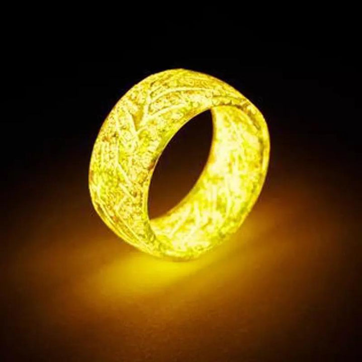 "Självlysande färgglad ring i harts med unik design, lyser i mörkret, perfekt accessoar för kvinnor vid fester och evenemang.