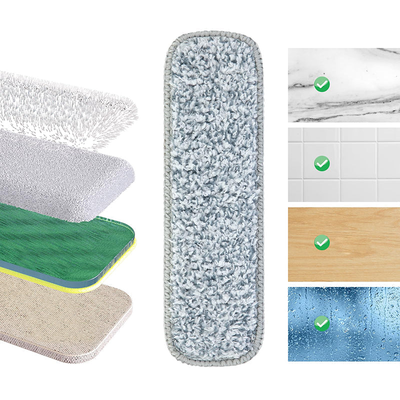 "Självpressande minimopp i kompakt design, rosa, grå eller vit, med mikrofiber för effektiv våt och torr städning."