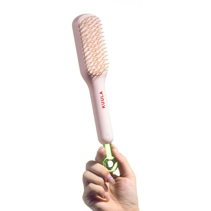 "Självrengörande antistatisk massagekam, ergonomisk design, blå färg, för alla hårtyper, bekväm och tidseffektiv."