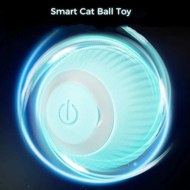 "Självrullande interaktiv kattboll i blått, rosa - Håller katten aktiv med automatisk rullning och blinkande ljus."