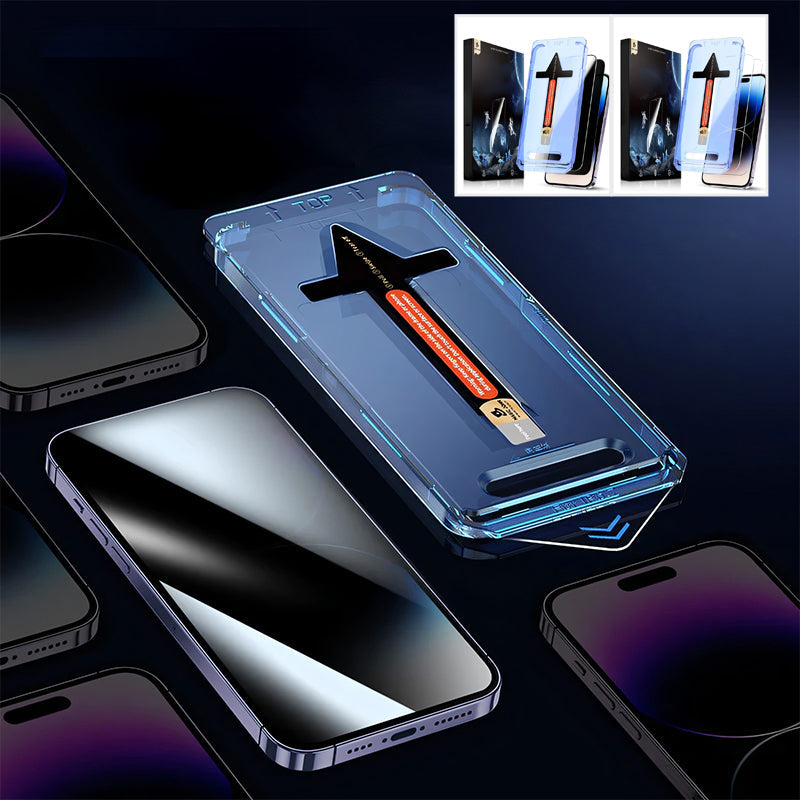 "Skärmskydd av sekretessglas för smartphone, ultratydlig display, anti-repor och anti-fingeravtryck, stilrent och säkert."