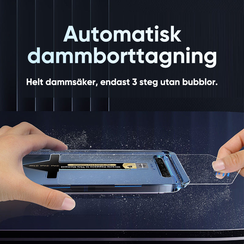 "Skärmskydd av sekretessglas för smartphone, ultratydlig display, anti-repor och anti-fingeravtryck, stilrent och säkert."