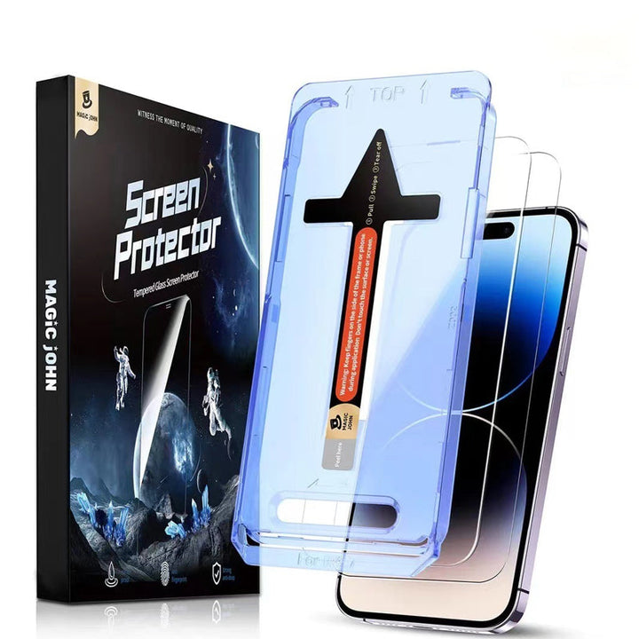 "Skärmskydd av sekretessglas för smartphone, ultratydlig display, anti-repor och anti-fingeravtryck, stilrent och säkert."