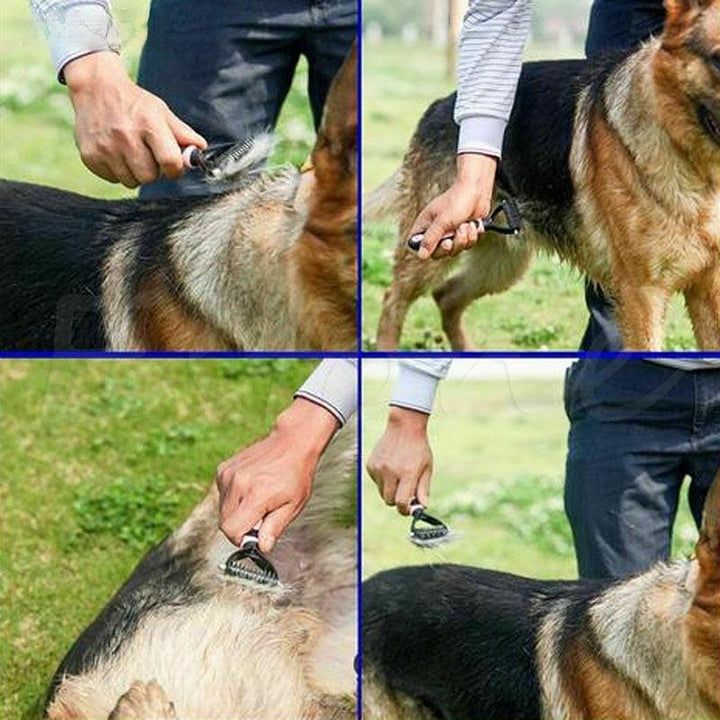 Robust pälsvårdskam för hund & katt. Reducerar underull och tovor effektivt för en friskare päls. Djurvårdsborste.