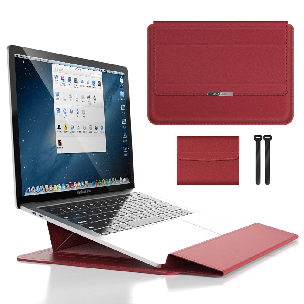 Optimerad laptopväska för arbete och studier, omvandlas till ergonomiskt stativ för långa pass.