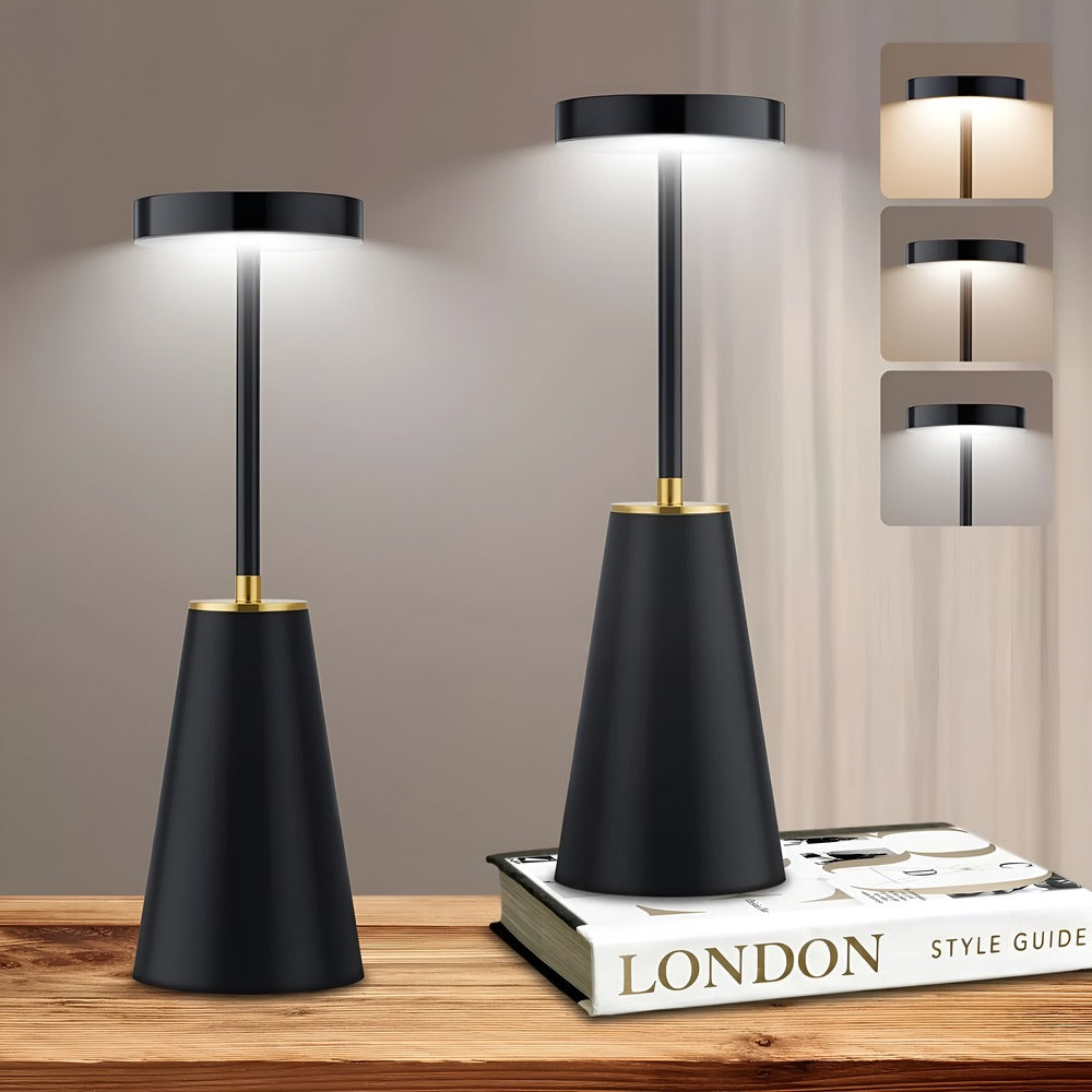Snygg sladdlös LED-bordslampa med USB-laddning, idealisk som sänglampa eller dekorationslampa för hemmet.