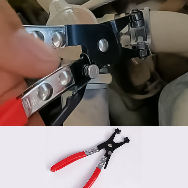 "Slangklämma för bilreparation med ergonomisk design, robust kolstål och svartoxidbeläggning"