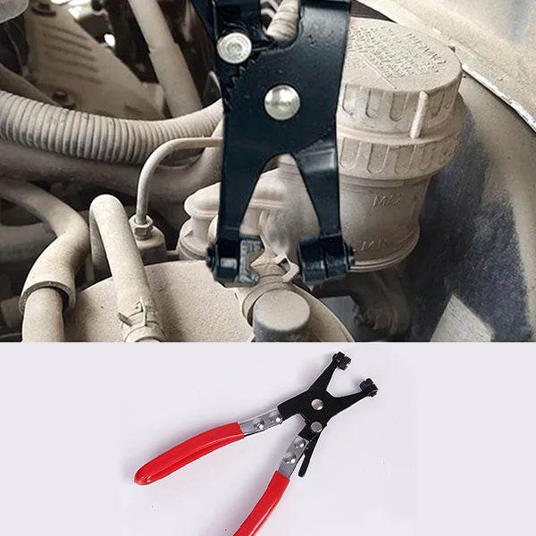 "Slangklämma för bilreparation med ergonomisk design, robust kolstål och svartoxidbeläggning"