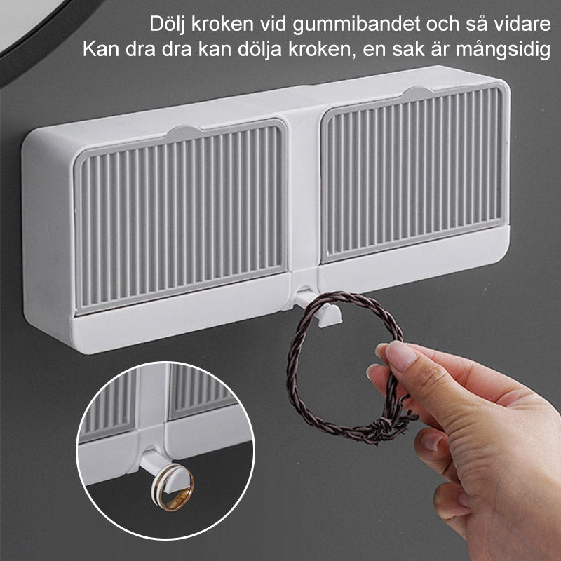 "Slitstark tvålhållare i plast med lock, elegant design fångad på bild, flera färger: grå, vit, brun, storlek 12x4.5x10cm"
