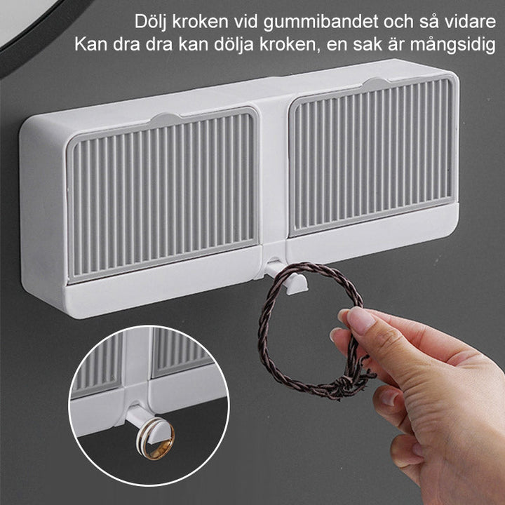 "Slitstark tvålhållare i plast med lock, elegant design fångad på bild, flera färger: grå, vit, brun, storlek 12x4.5x10cm"