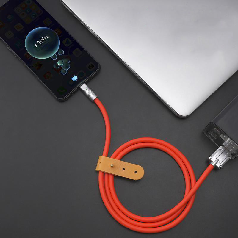 "Slitstark USB C-kabel i zinklegering för snabbladdning; robust design, flera färger, passar för Type-C enheter."