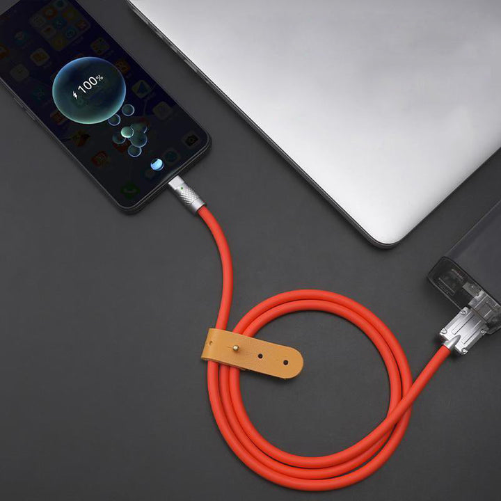 "Slitstark USB C-kabel i zinklegering för snabbladdning; robust design, flera färger, passar för Type-C enheter."