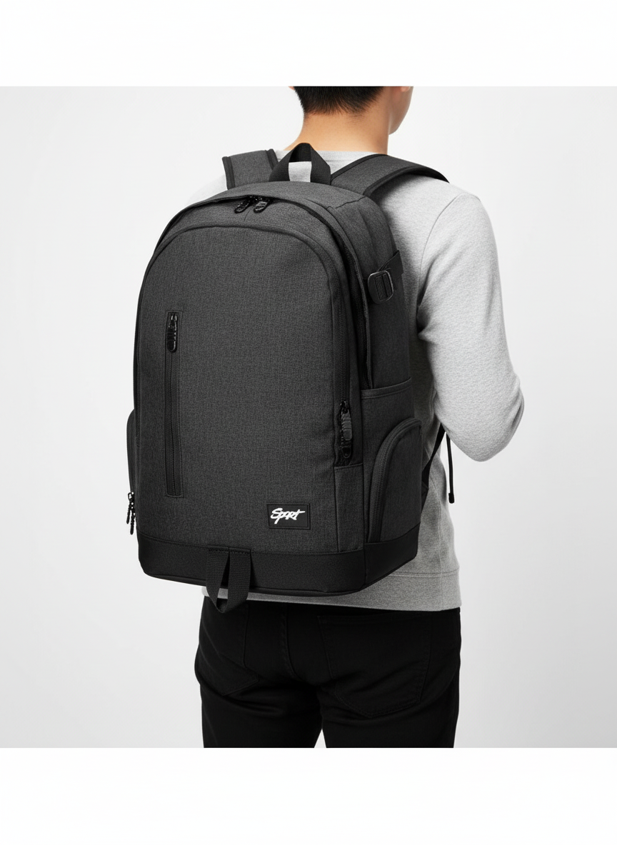 Unisex vardagsryggsäck med dedikerat laptopfack. Tålig design, perfekt för stad och arbete.