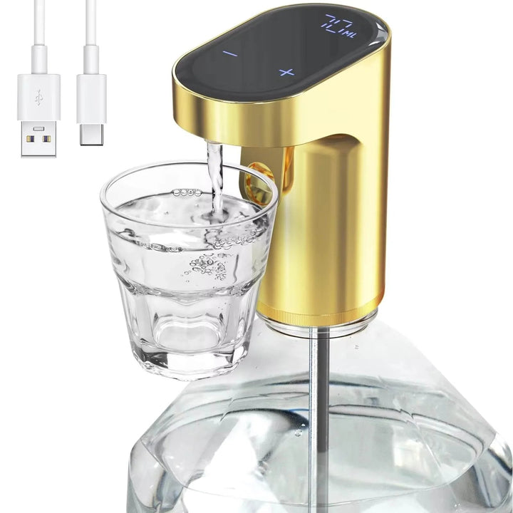 Smart automatisk dryckesdispenser för exakta hällningar. Elegant servering & barutrustning i svart/guld.
