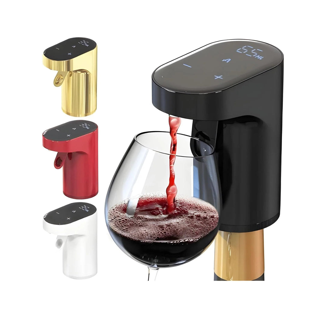Modern smart dryckesdispenser för enkel & exakt hällning. Stilren serveringslösning i guld & svart.