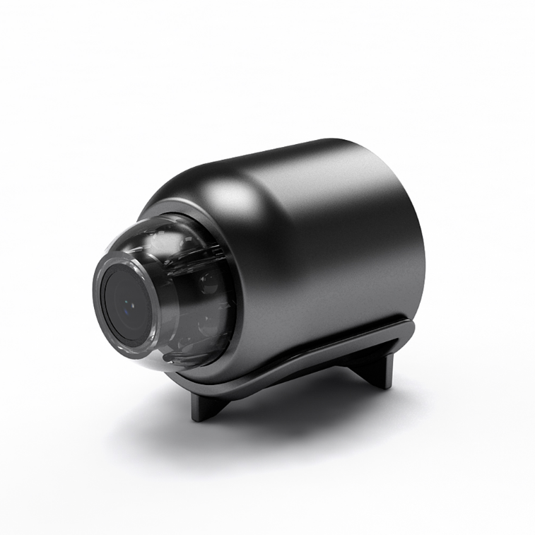Smart Mini WiFi kamera 1080P, vattentät med 160° nattseende för diskret hemsäkerhet.