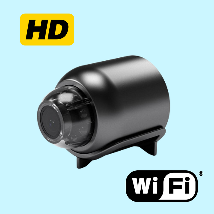 Säkerhetskamera: Smart Mini WiFi Kamera 1080P, vattentät med 160° nattseende för komplett skydd.