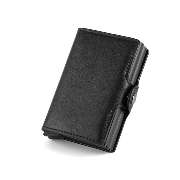 "Smart RFID-blockerande plånbok för män i PU-läder, stilren design, kompakt och rymlig, finns i flera färger."