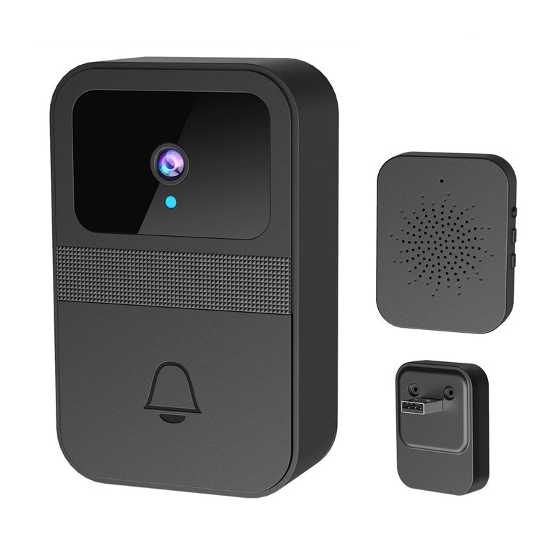 "Smart videodörrklocka med modern design, nattseende och tvåvägs audio för smart övervakning och säkerhet."