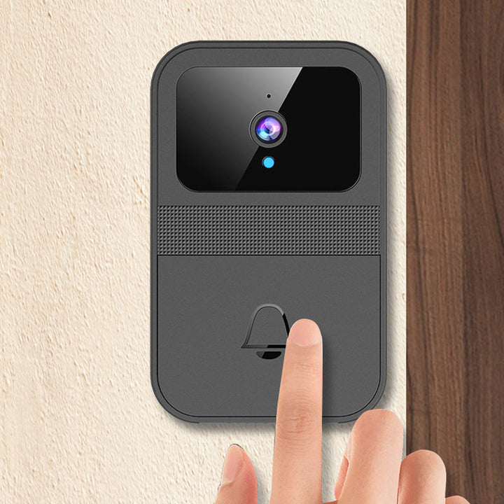 "Smart videodörrklocka med modern design, nattseende och tvåvägs audio för smart övervakning och säkerhet."