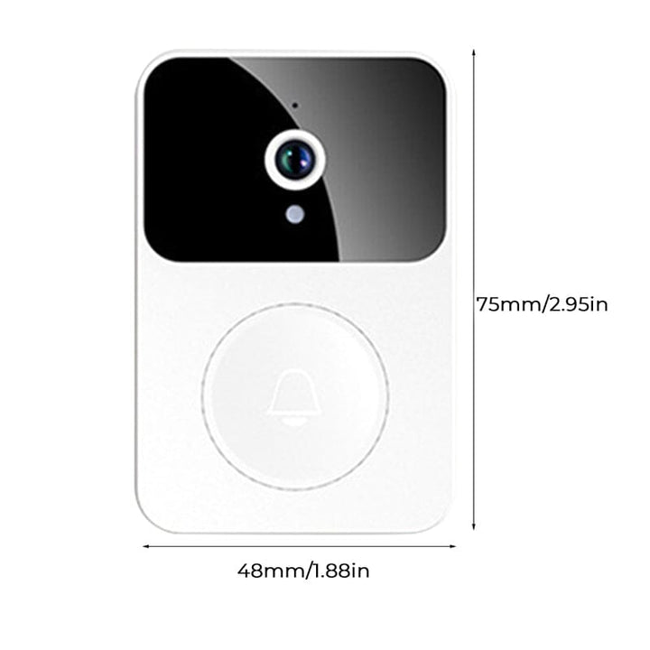 "Smart videodörrklocka med modern design, nattseende och tvåvägs audio för smart övervakning och säkerhet."