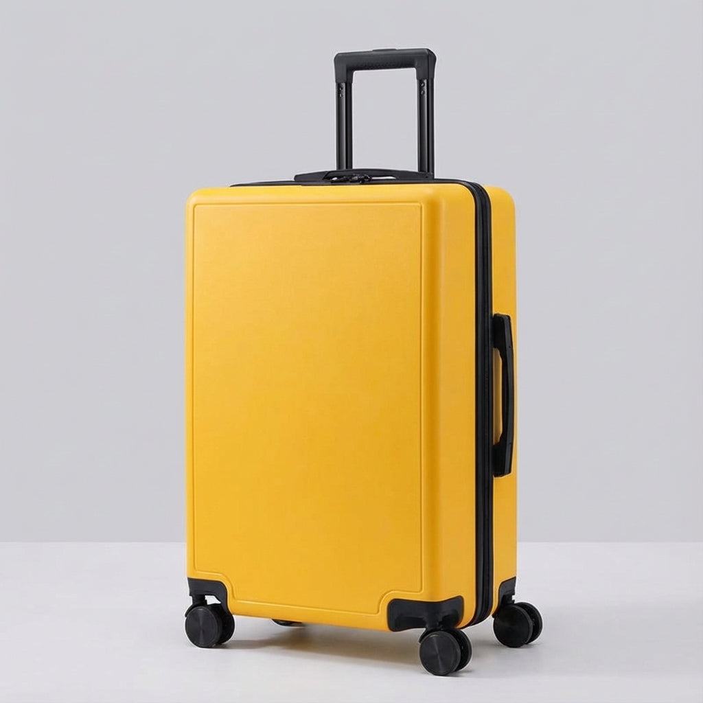 Slitstark svart Cabinova kabinväska, perfekt för smidigt lättviktsbagage på alla typer av resor.