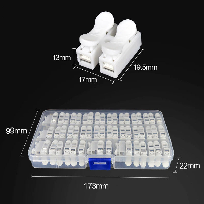 "Snabbkopplingskabelklämma i robust fjäderstål för säker och snabb installation i hushållsinstallationer."