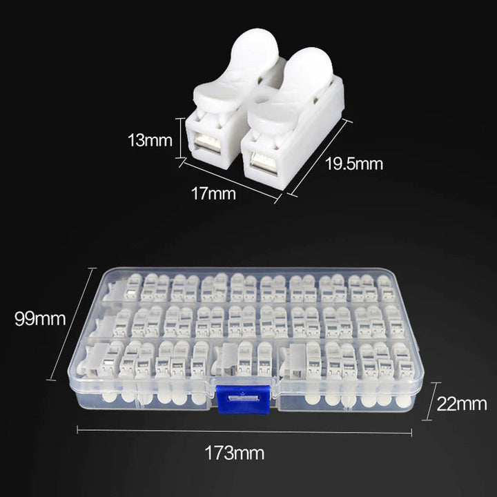 "Snabbkopplingskabelklämma i robust fjäderstål för säker och snabb installation i hushållsinstallationer."