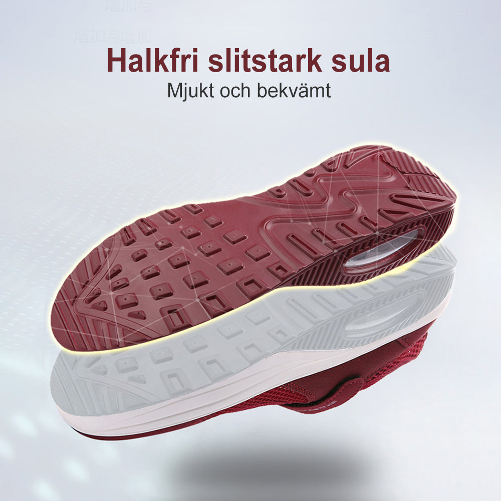 "Snabbtorkande dam promenadskor i andas mesh, grå nyans med justerbara remmar för bekväm och säker gång."