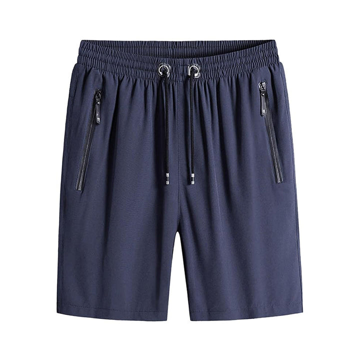 "Snabbtorkande herrshorts för stranden med sportlinjeformad design, fantastisk elasticitet och ventilerande material."