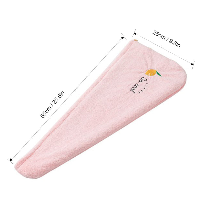 "Snabbtorkande mikrofiber handduksmössa i rosa, superabsorberande och frizz-minskande, perfekt för alla hårtyper."