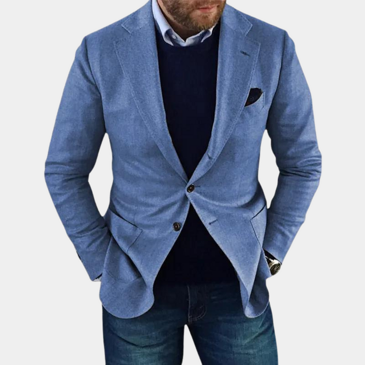 Snygg herrjacka med knappar, perfekt för höst- och vintermode. Casual stil & bekväm passform.