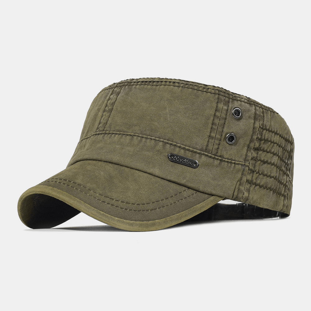 Tidlös militärkeps för herr, perfekt som casual modekeps eller utomhuskeps. Stilren accessoar.
