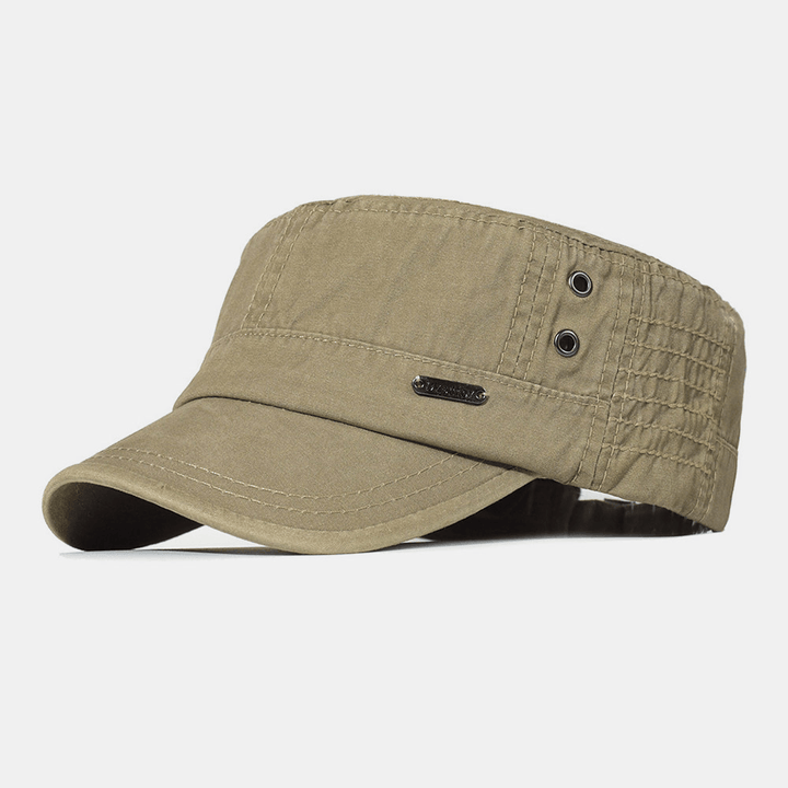 Justerbar herrkeps, militär inspirerad flat cap. Snygg och stilren modekeps året runt.