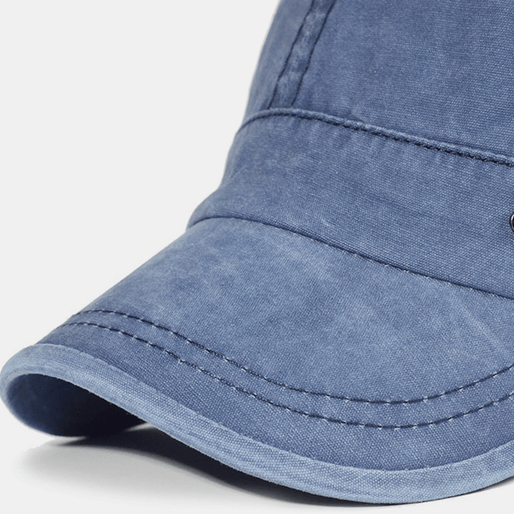 Herrkeps: Justerbar militärkeps med stilren design. Mångsidig modekeps för alla årstider.