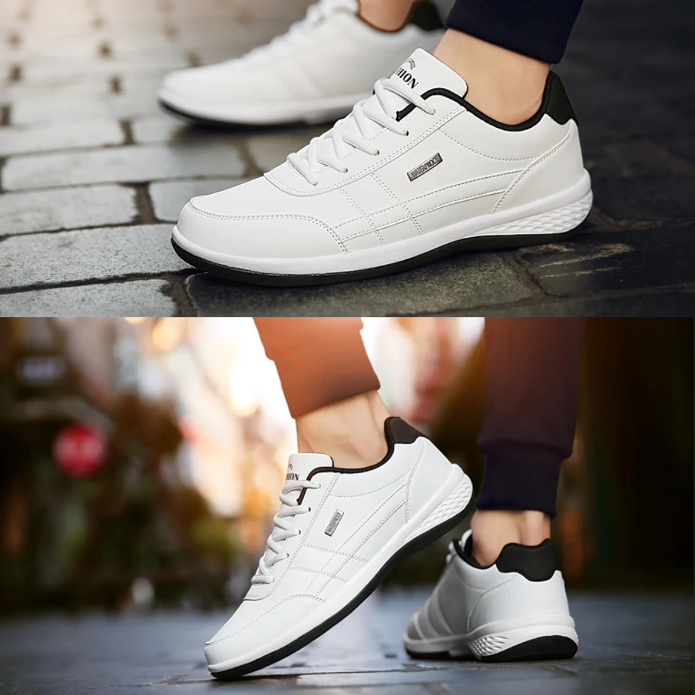 Optimal komfort: Ortopediska herr sneakers i svart. Stilrena med stöd för aktiva dagar.