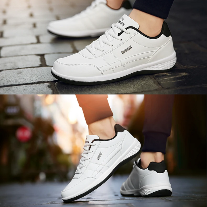 Optimal komfort: Ortopediska herr sneakers i svart. Stilrena med stöd för aktiva dagar.