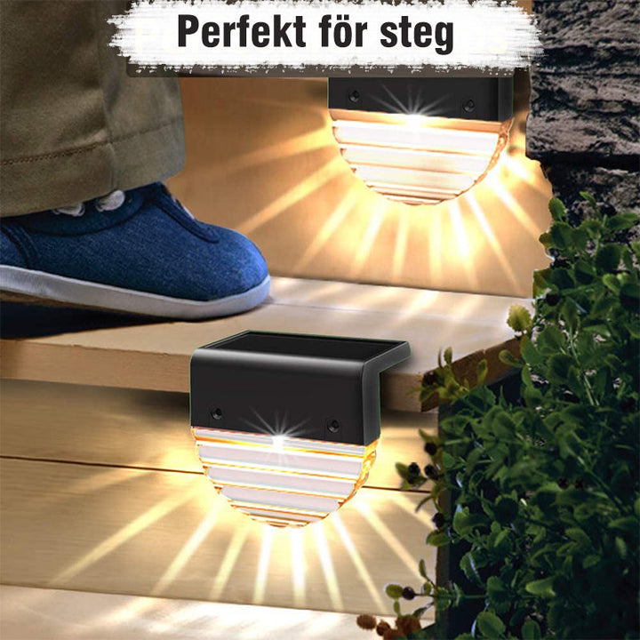 "Solcellsdriven altanbelysning IP65, elegant design, varmt och flerfärgat ljus, vädertålig för trädgårdsdekoration."