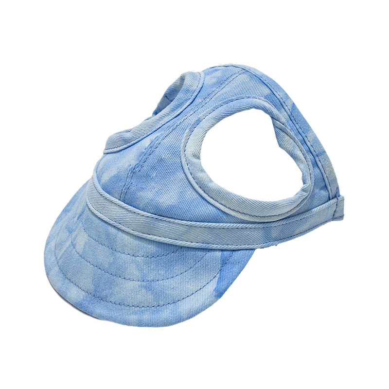 "Solskyddande hundhuva i färggrann canvas, justerbar med öronhålsdesign för skydd och komfort vid utomhusaktiviteter"